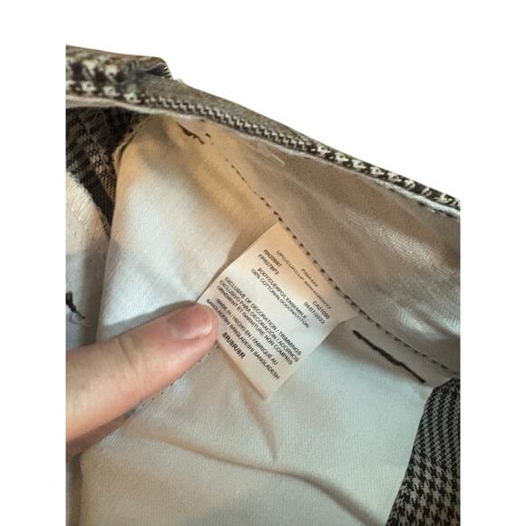 Dickies Brown Gingham Women's Pants 8R New with Tags Straight Leg - Picture 3 of 4